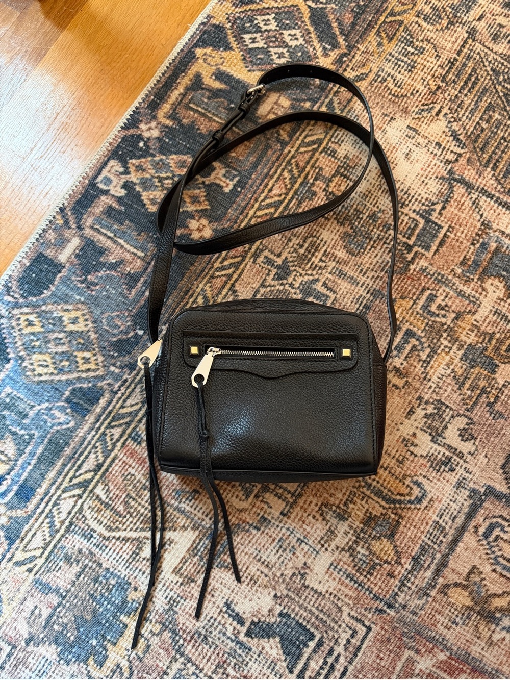 Rebecca Minkoff Regan Black Leather Crossbody Bag